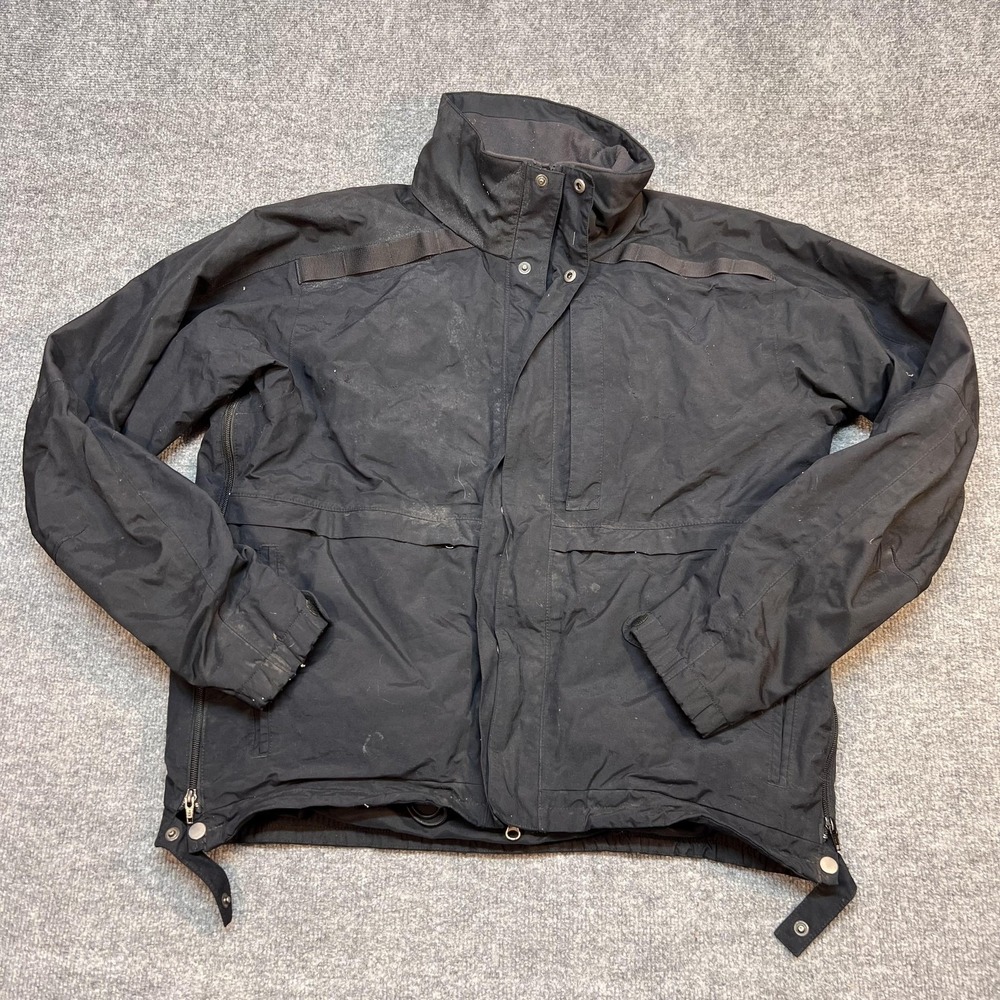 The Force Jacket Mens Large Black Windbreaker Full Zip Insulated Padded Winter